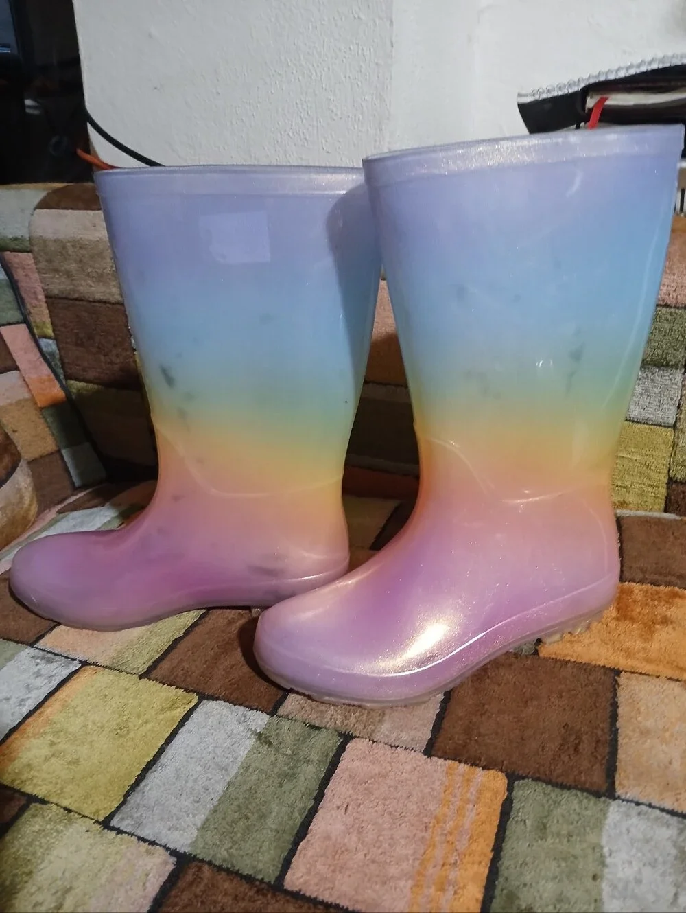 Colorful Rain Boots - Girls Sz 2